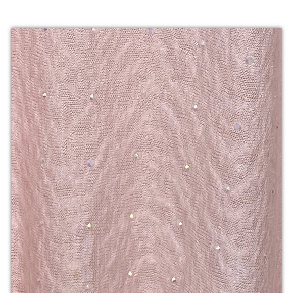 Ivy Ridge Women’s Dolman Sweater Top XL Pink Small White Pearls Semi-Sheer - Picture 3 of 11